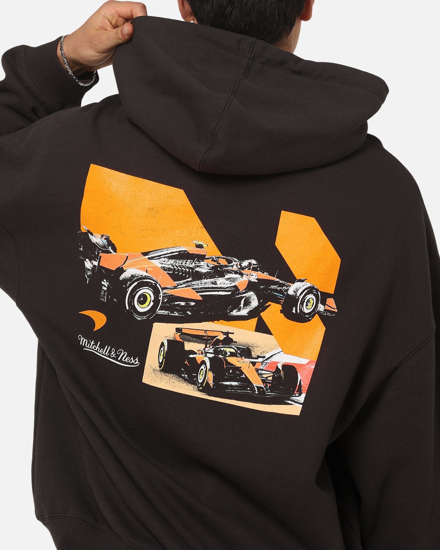 Mitchell & Ness X Mclaren 38 Hoodie Washed Black