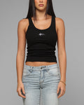 Loiter Women's Hybrid Scoop Neck Tank Black