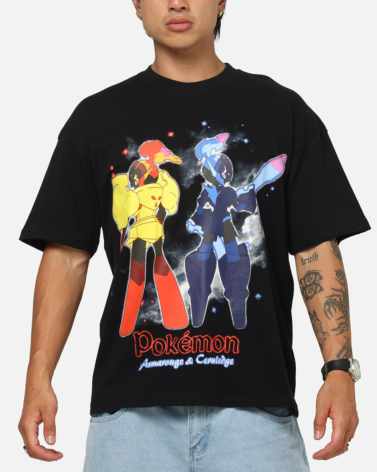 The PokÃ©mon Collection By 73Studio Armarouge And Ceruledge T-Shirt Black