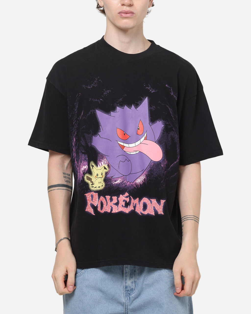 The PokÃ©mon Collection By 73Studio Gengar Mimikyu T-Shirt Black