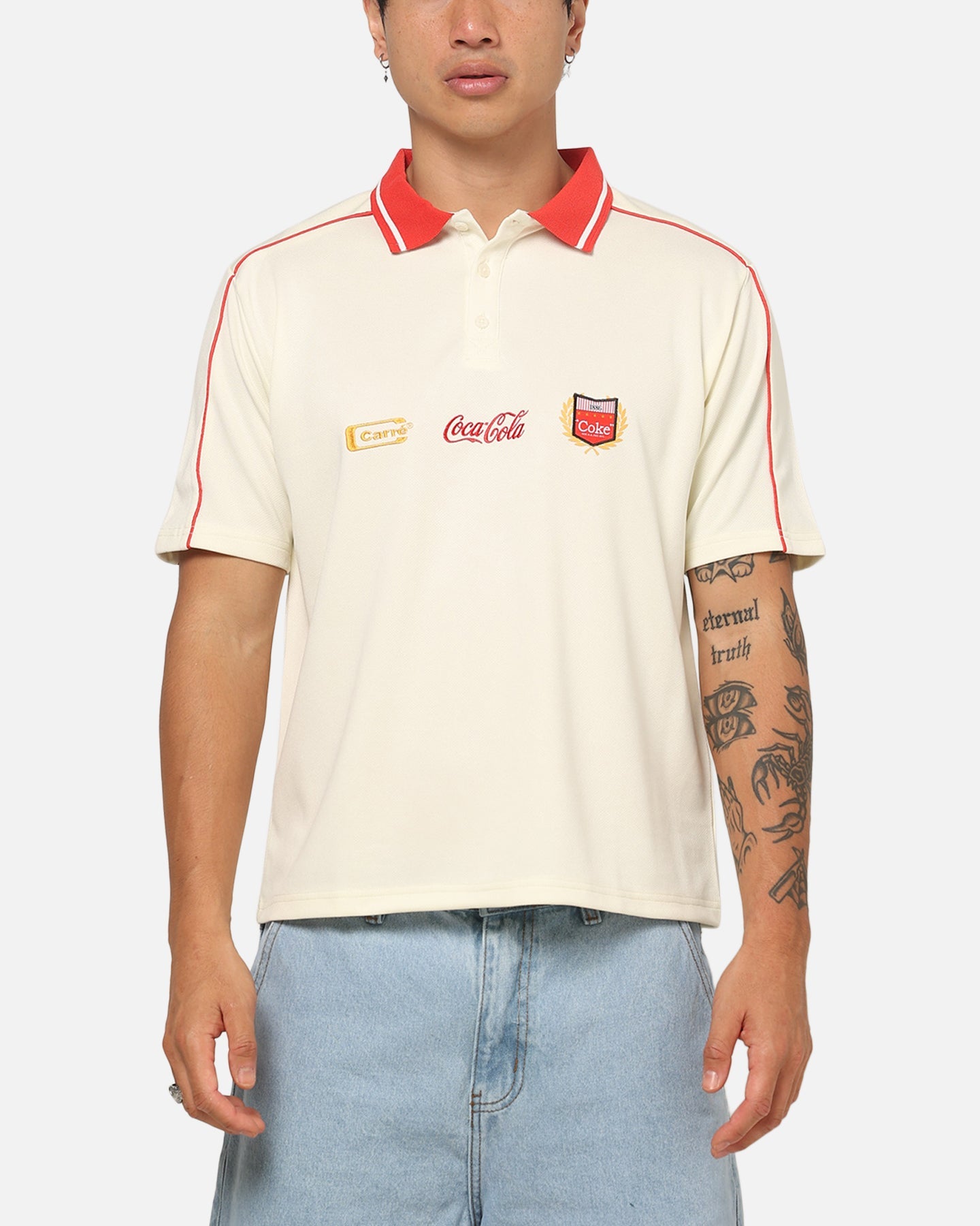 Carre CarrÃ© X Coca Cola Club Crest Polo Shirt Off White