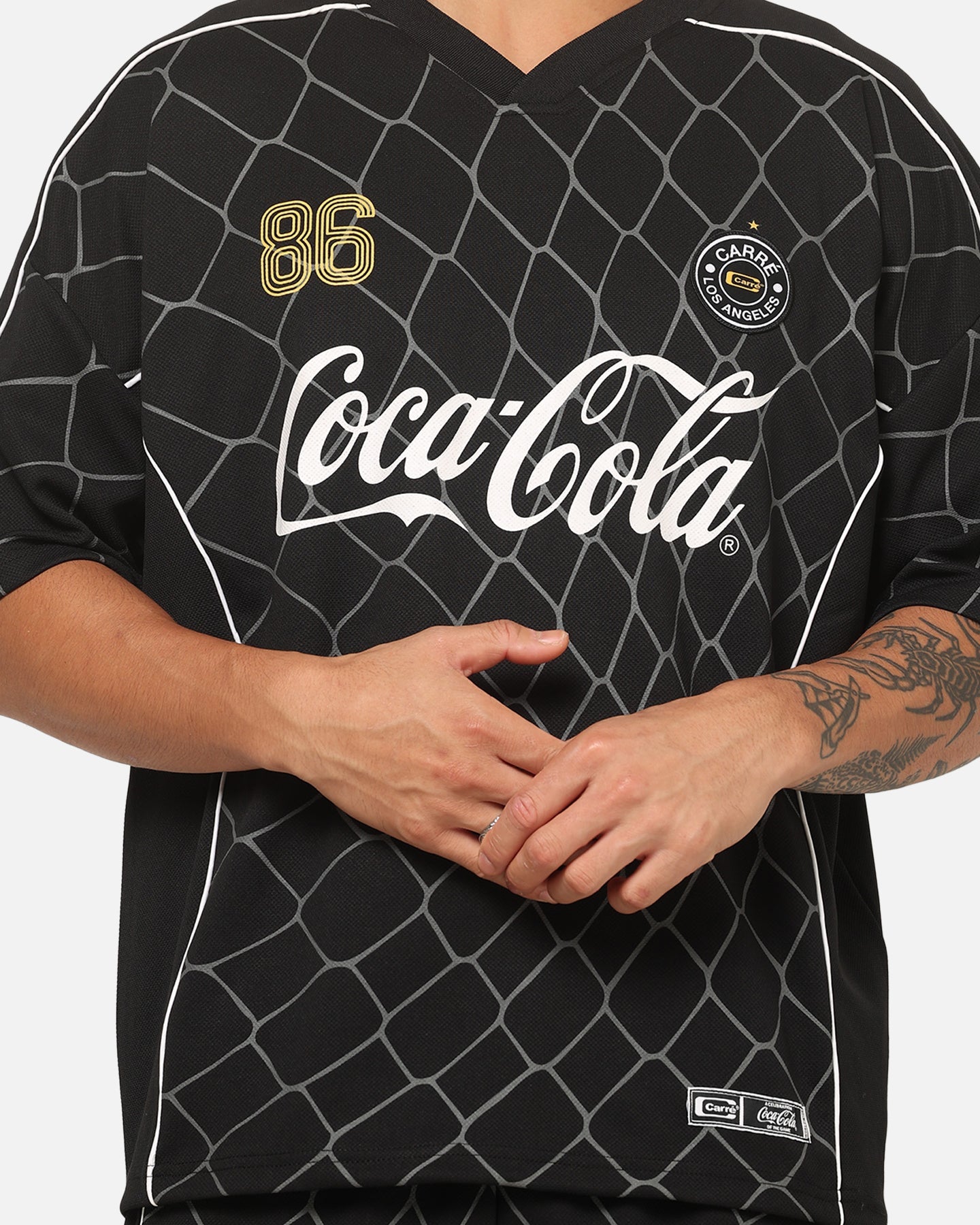 Carre CarrÃ© X Coca Cola The Grid Mesh Jersey Black