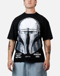 73Studio Star Wars Stand Off Glitter T-Shirt Black Acidwash