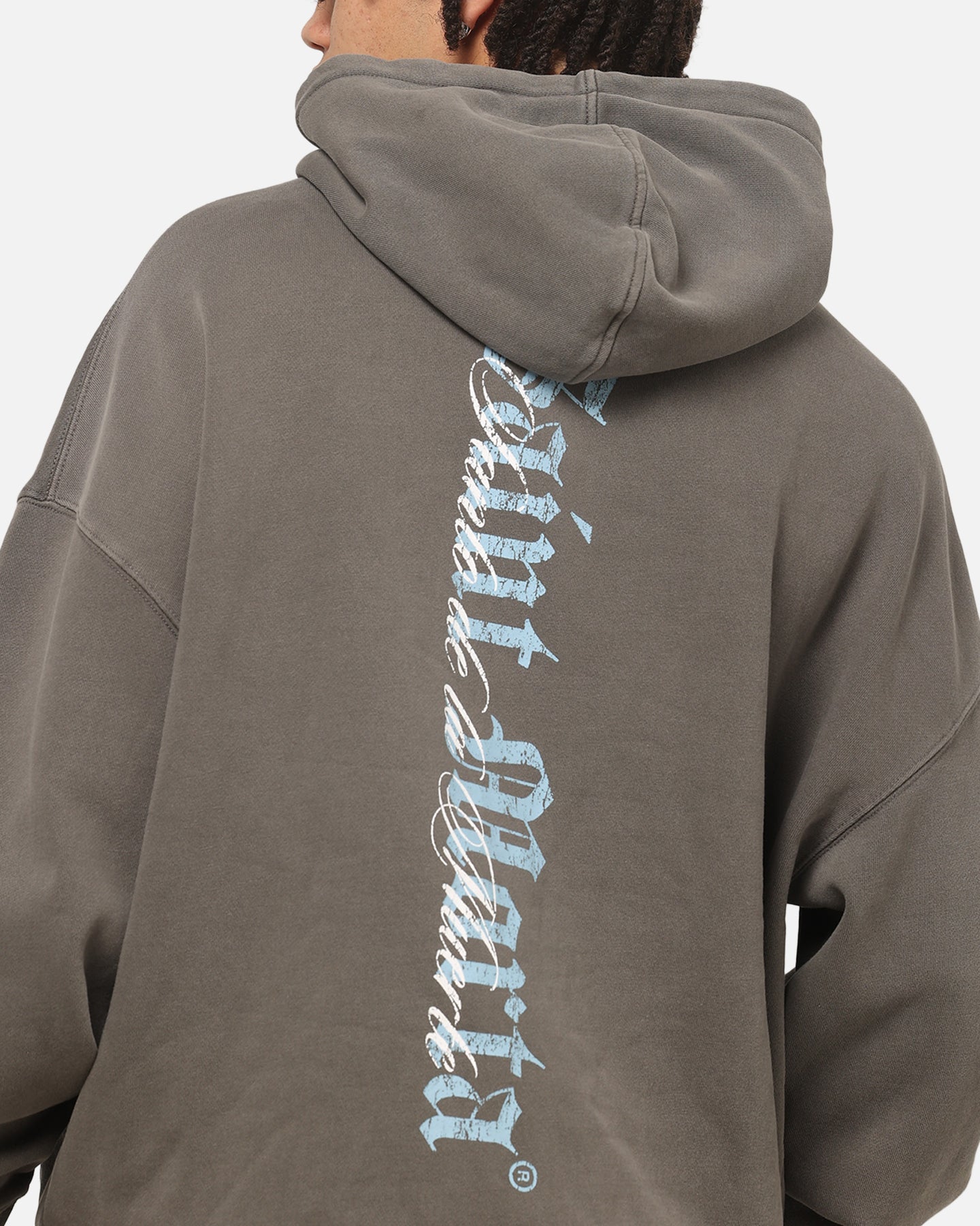 Saint Morta La Muerte Boxy Hoodie Washed Charcoal