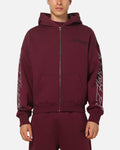 Ed Hardy Trinity Rhinestone Zip Hoodie Plum