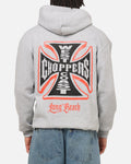 West Coast Choppers Choppers Cross Hoodie Grey Marle