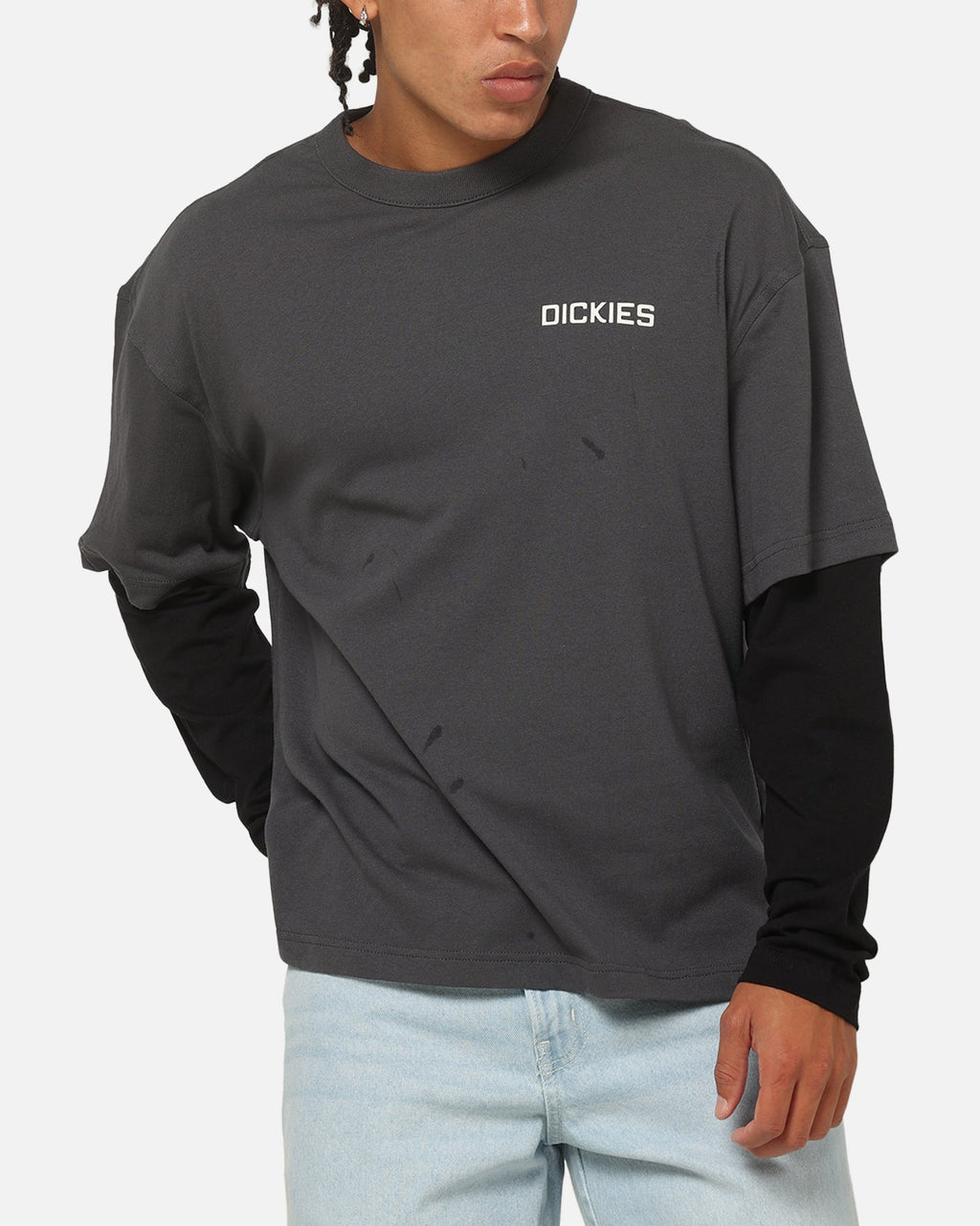 Dickies Payson 2Fer Long Sleeve T-Shirt Black