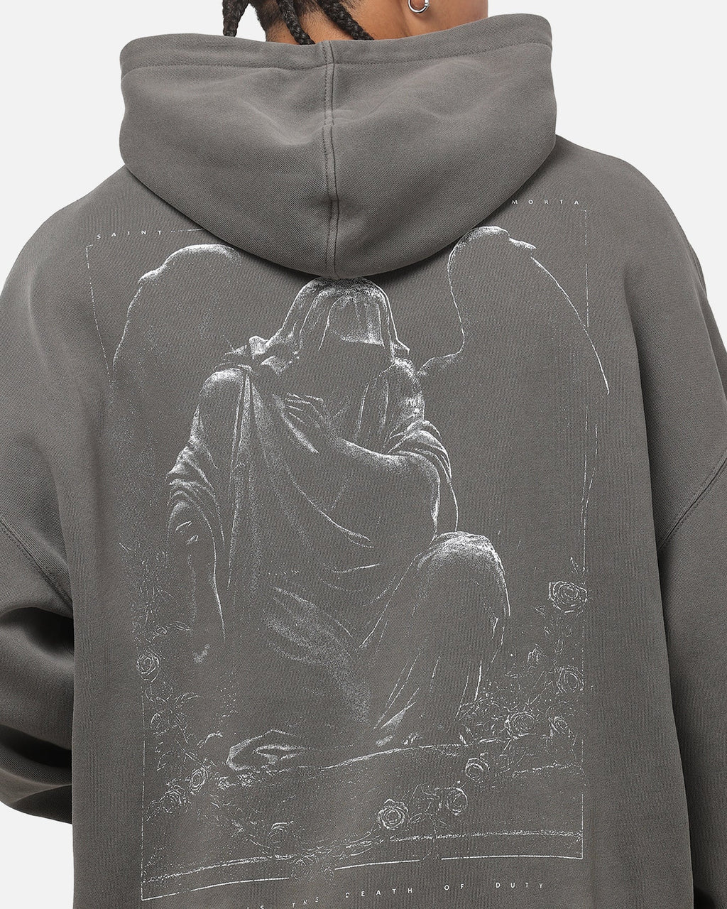 Saint Morta Divine Duty X Hoodie Washed Charcoal
