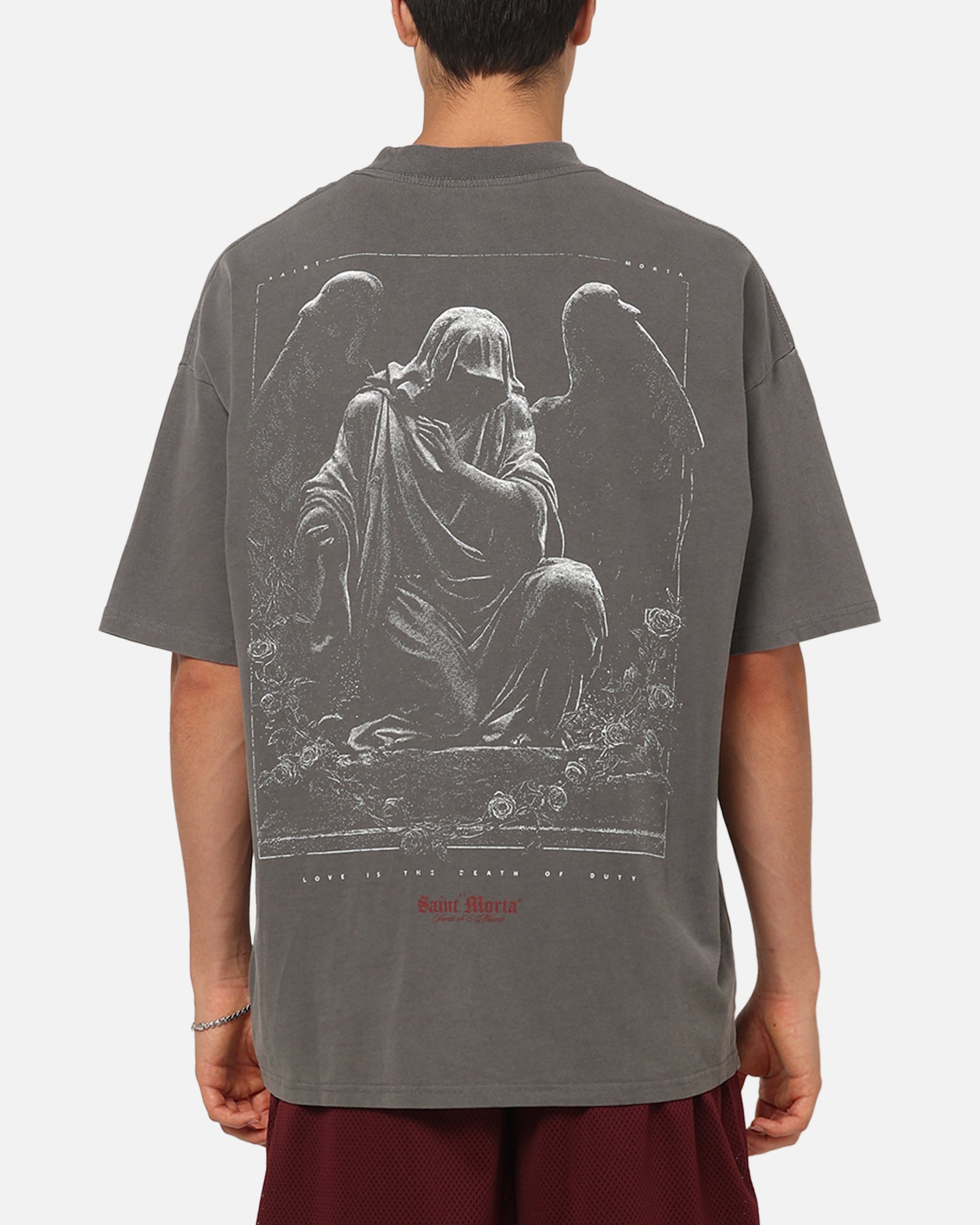 Saint Morta Divine Duty X T-Shirt Washed Charcoal