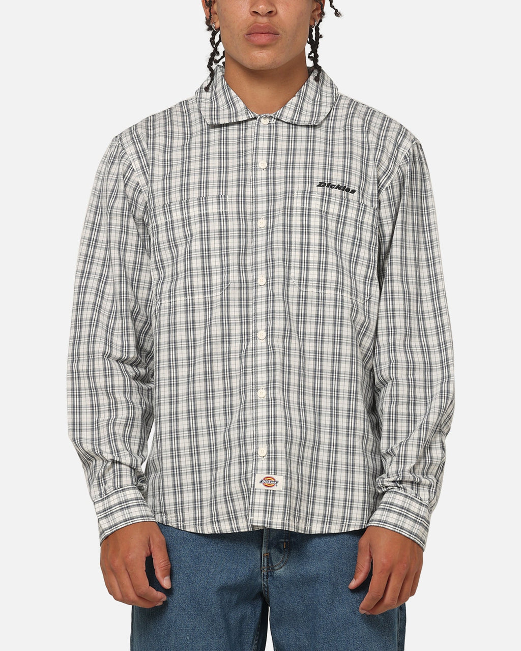 Dickies Poplin Wellsville Long Sleeve Shirt Egret