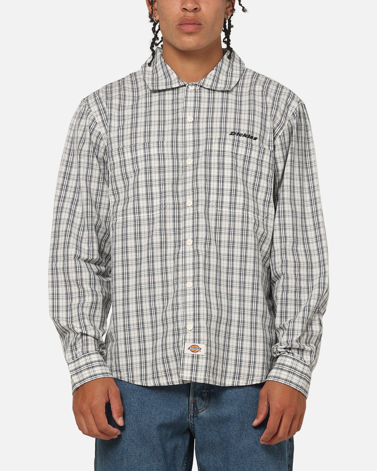 Dickies Poplin Wellsville Long Sleeve Shirt Egret