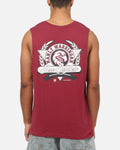 Bleacher Athletic Manly Warringah Sea Eagles NRL Adult Muscle T-Shirt Maroon