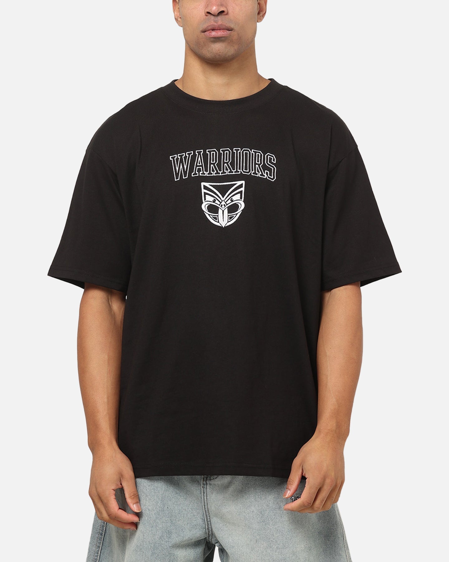 Bleacher Athletic New Zealand Warriors NRL Embroidered Logo T-Shirt Black