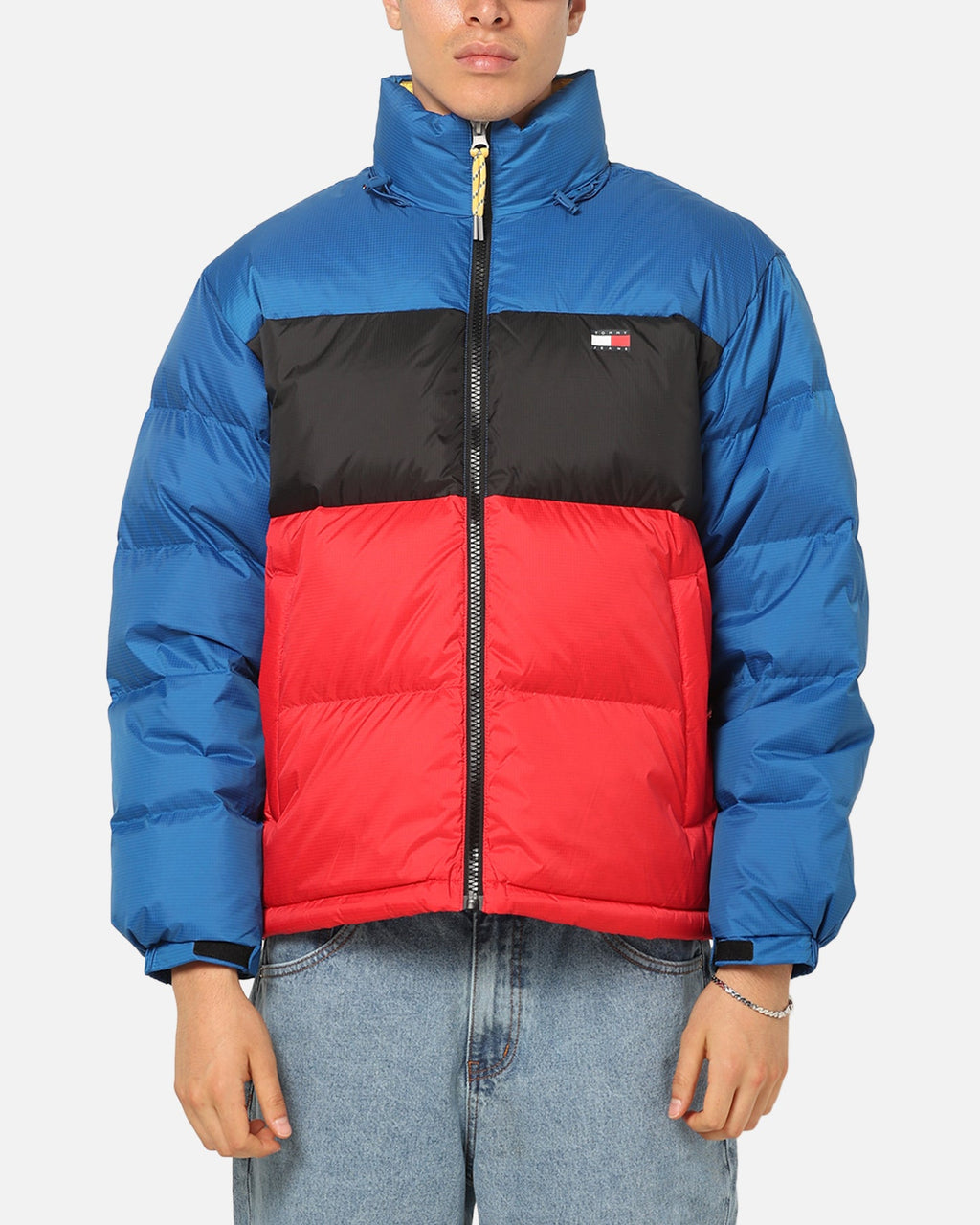 Tommy Jeans Alaskha Colourblock Puffer Jacket Indigo