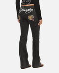 Ed Hardy Women's Tiger Bootcut Jeans Washed Black