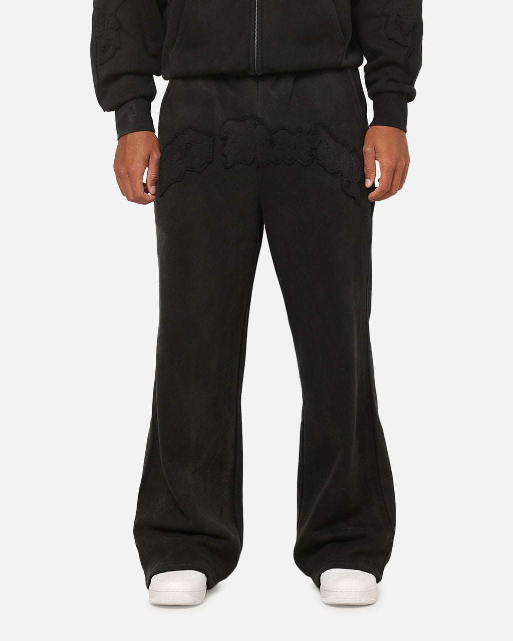 Ed Hardy Fray Track Pants Black