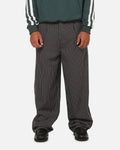 Carre Heritage Pleated Pants Black Pinstripe