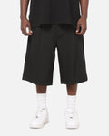 Carre Heritage Pleated Shorts Black Pinstripe