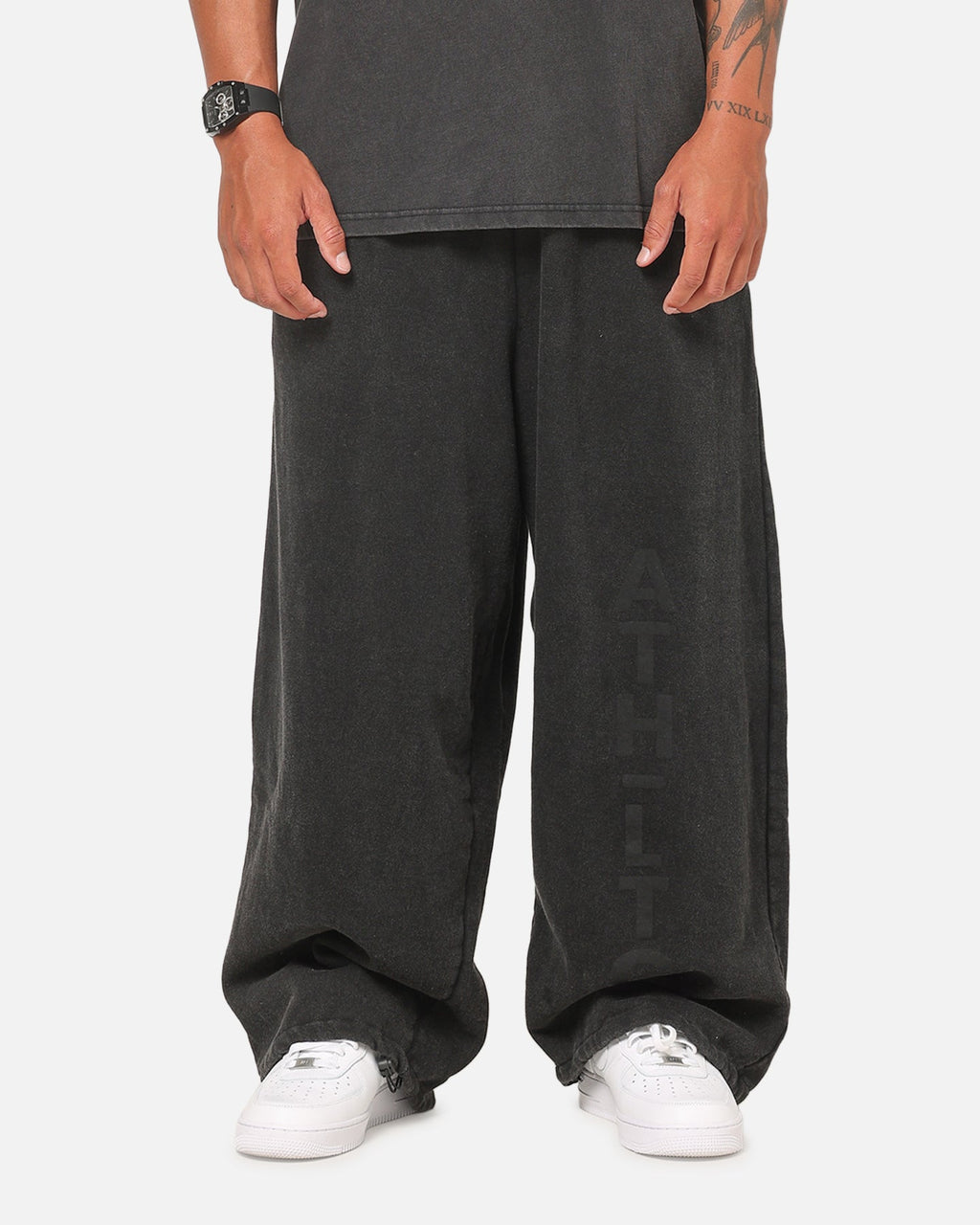 Saint Morta Athltc R3 Baggy Sweatpants Washed Black