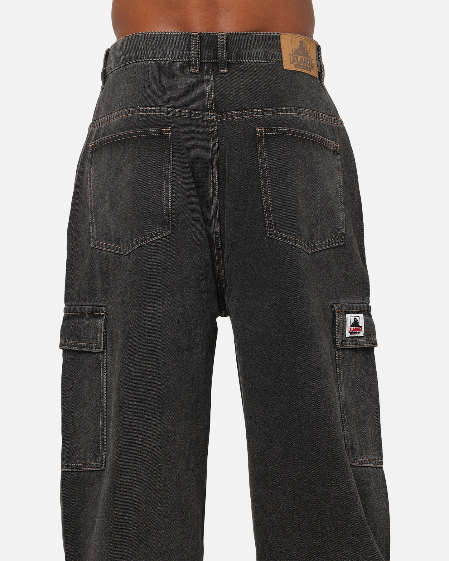 X-Large Baggy Cargo Bull Denim 91 Pants Black