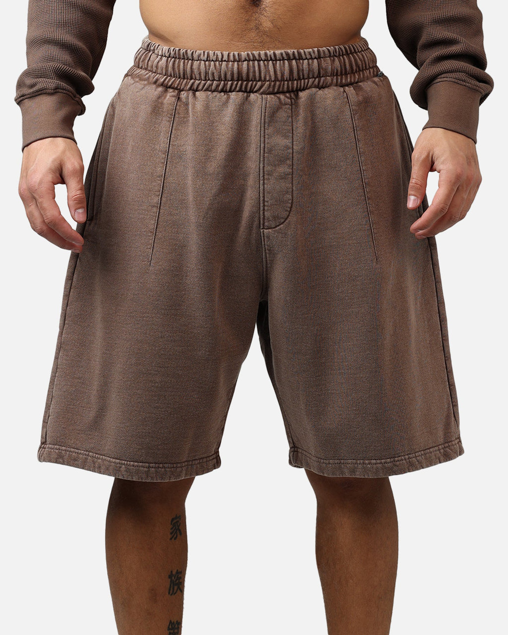 American Thrift Fleece Shorts Washed Brown