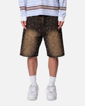 MNML Baggy Stud Denim Shorts Black