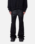 MNML Super Stacked Denim Jeans Washed Black