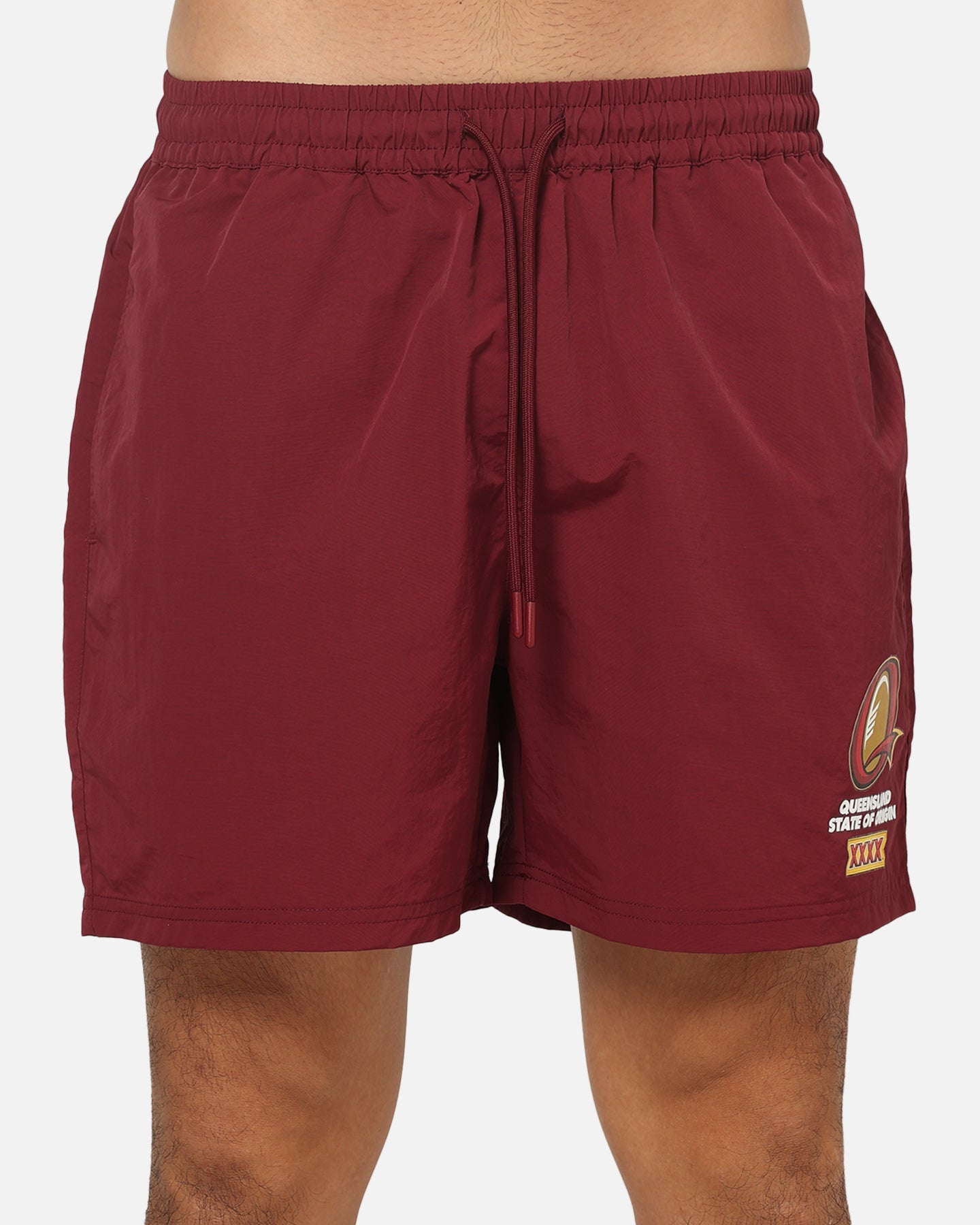 Mitchell & Ness Queensland Maroons Nylon Sport Shorts Maroon