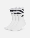 Adidas 3-Stripes Crew Socks 3 Pack White/Black