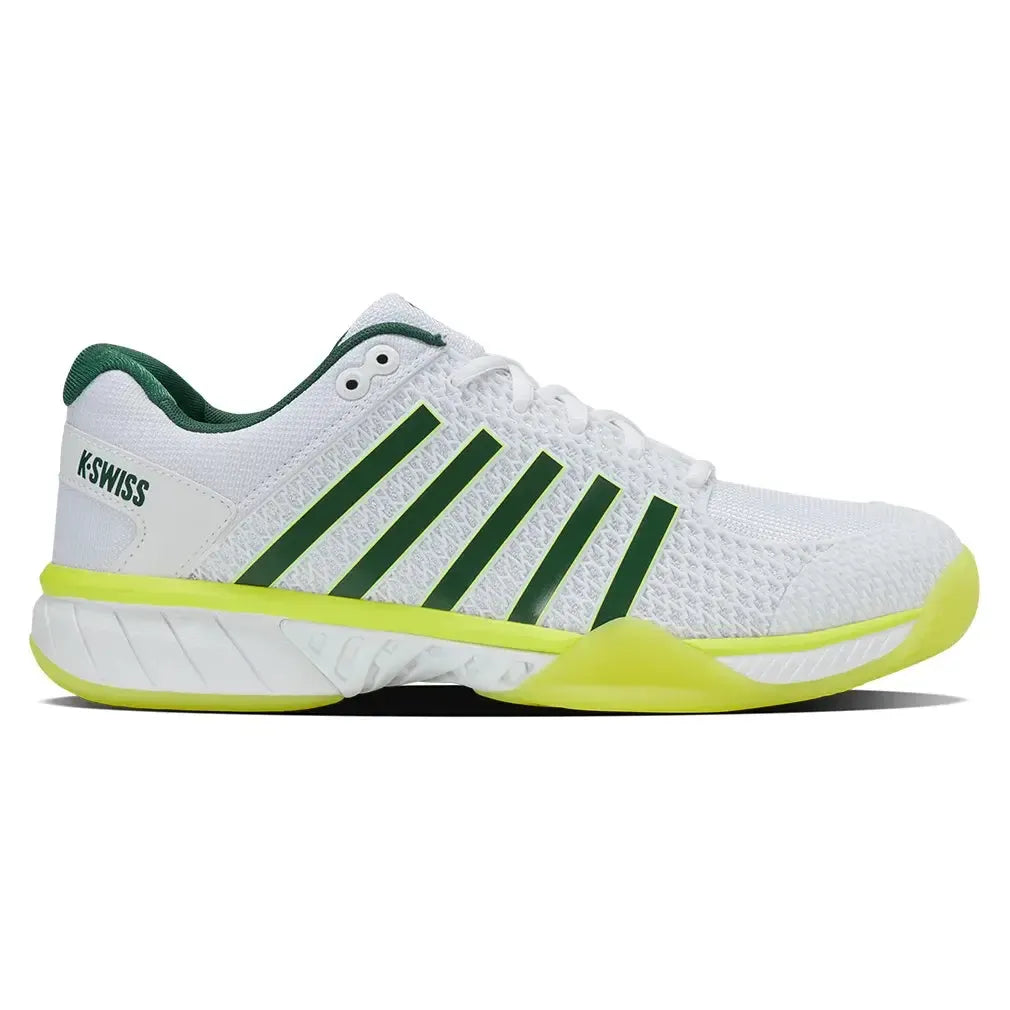 Men's Express Light Pickleball Shoes White and Neon Lime
