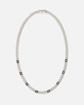 Guess Mainline 21" 4G Chain Pave Necklace Silver