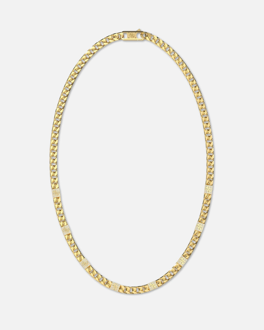 Guess Mainline 21" 4G Chain Pave Necklace Gold