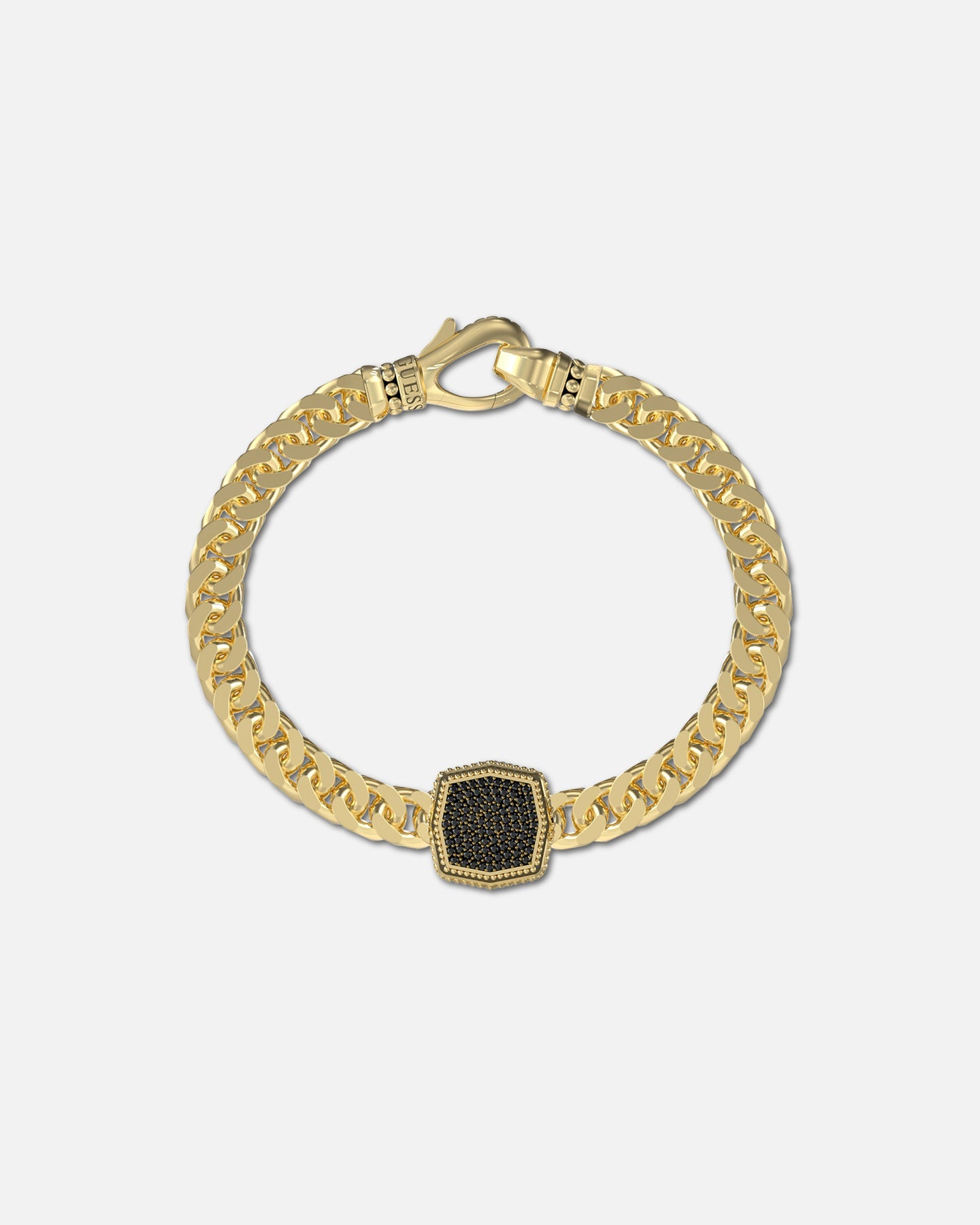 Guess Mainline Back To Black Octagon Bracelet Gold