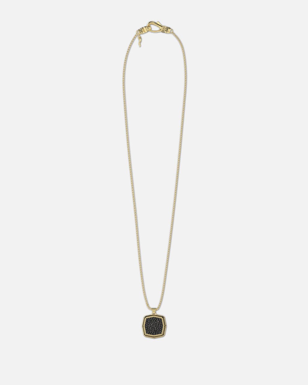 Guess Mainline Back To Black Octagon Necklace Black/Gold