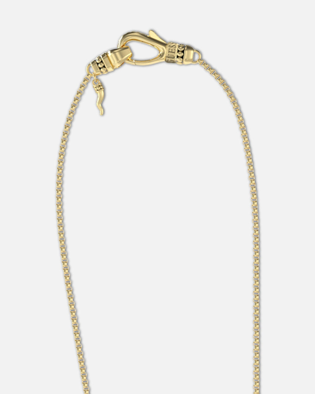 Guess Mainline Back To Black Octagon Necklace Black/Gold