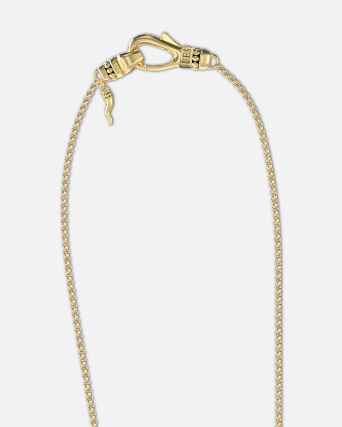 Guess Mainline Back To Black Octagon Necklace Black/Gold