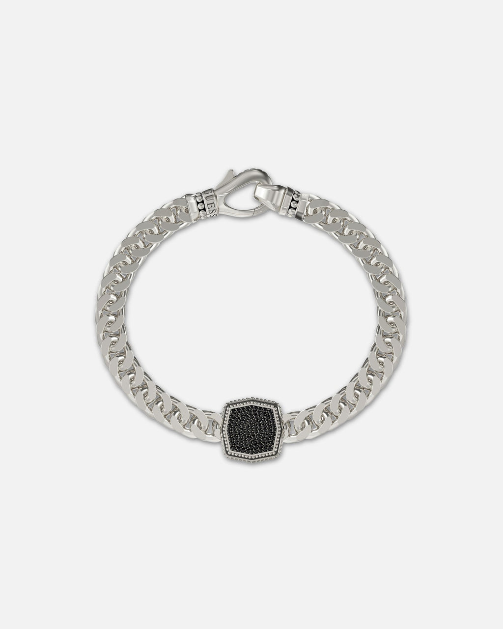 Guess Mainline Back To Black Octagon Bracelet Silver