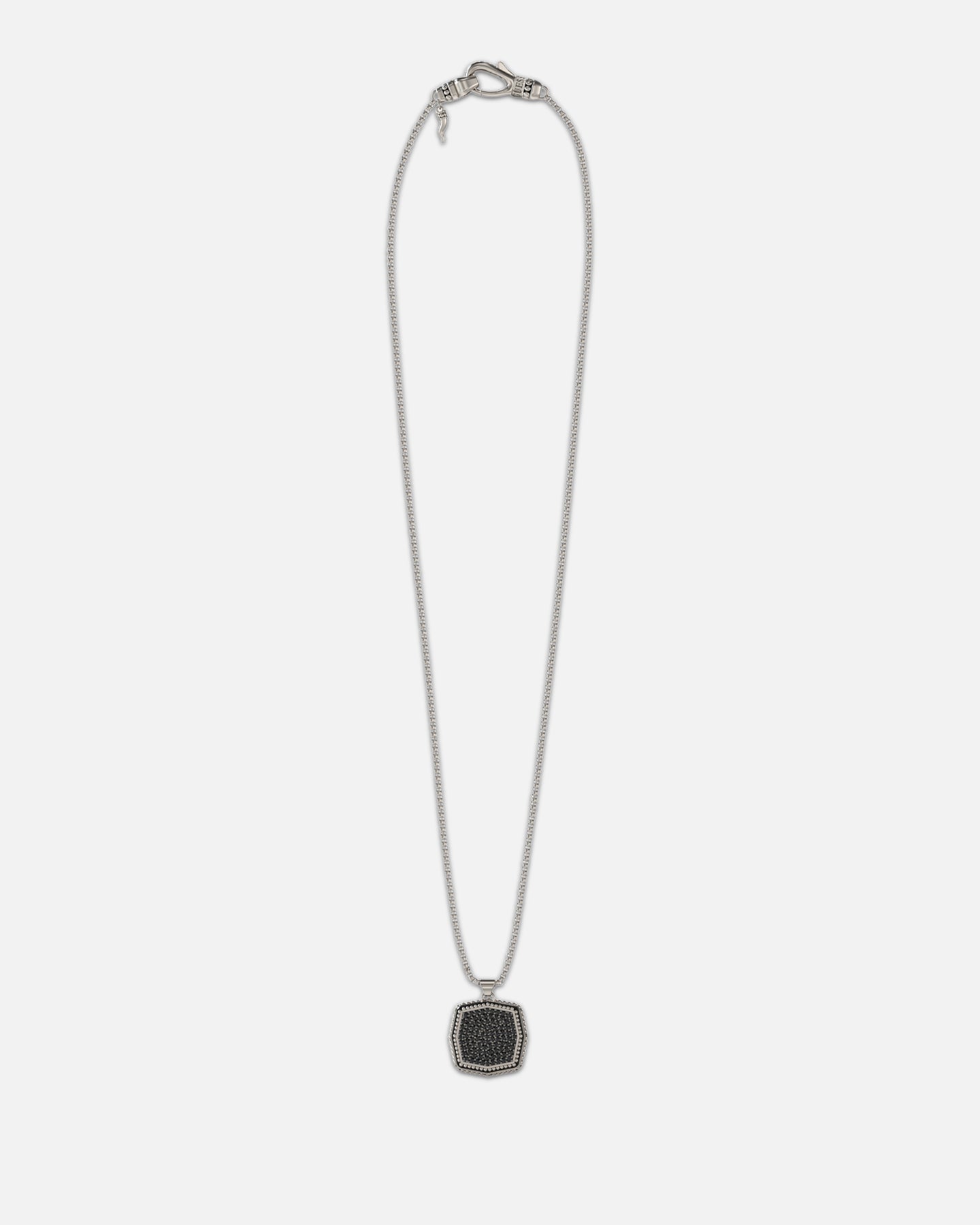 Guess Mainline Back To Black Octagon Necklace Black