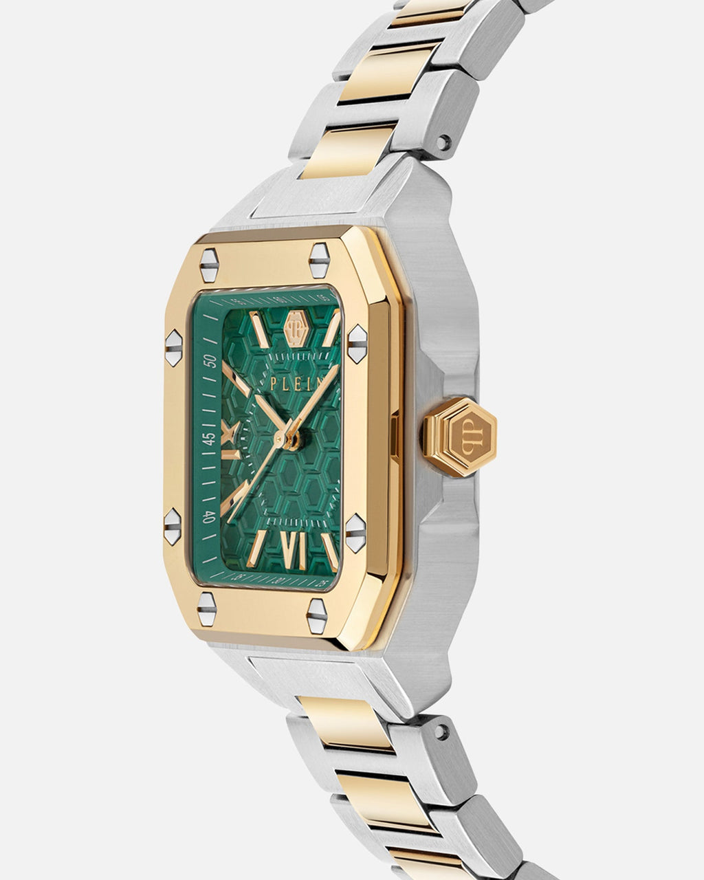 Philipp Plein Edge 42MM Two-Tone Bracelet Watch Silver/Gold