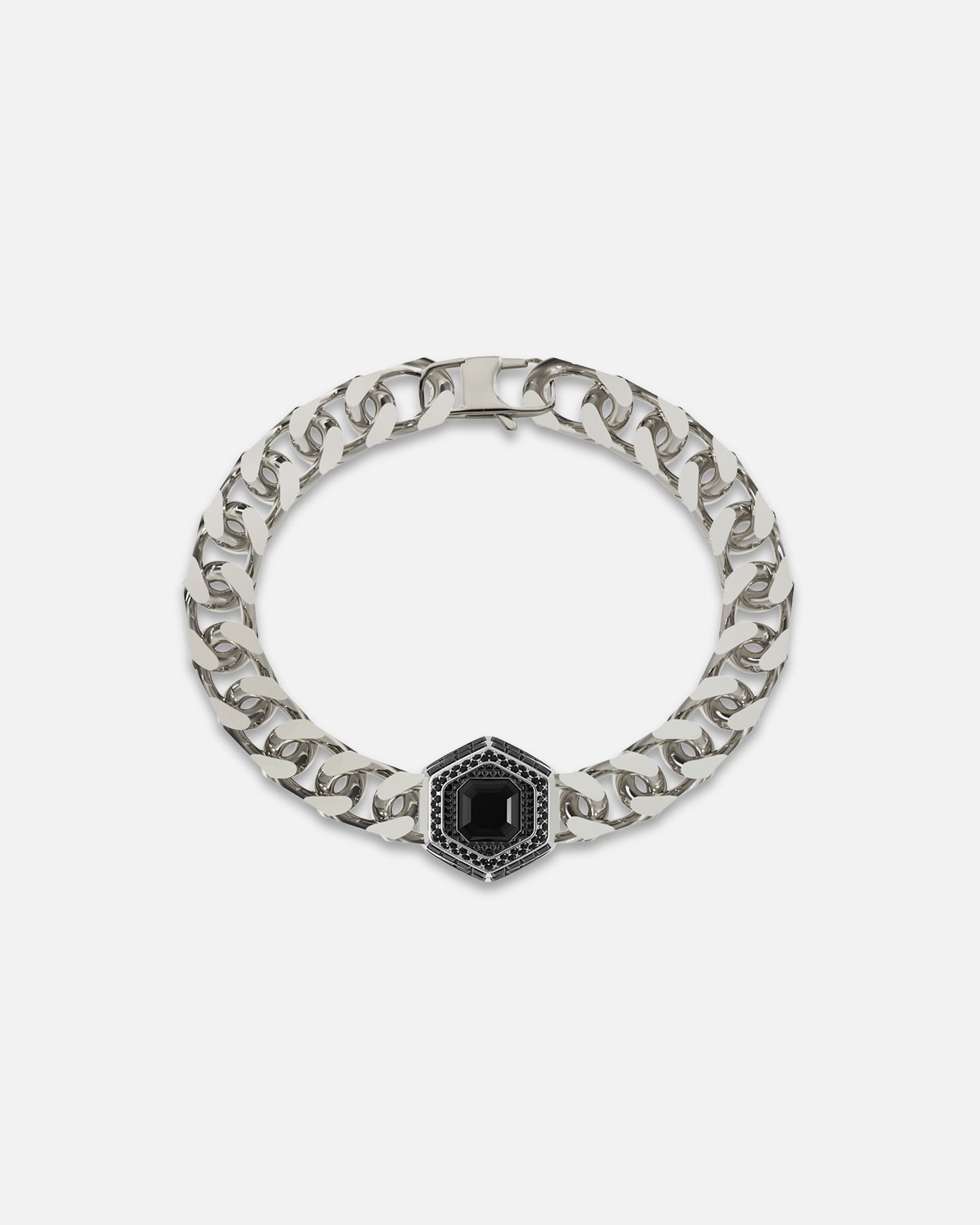 Guess Mainline Lion King Crystal Exagon Bracelet Silver