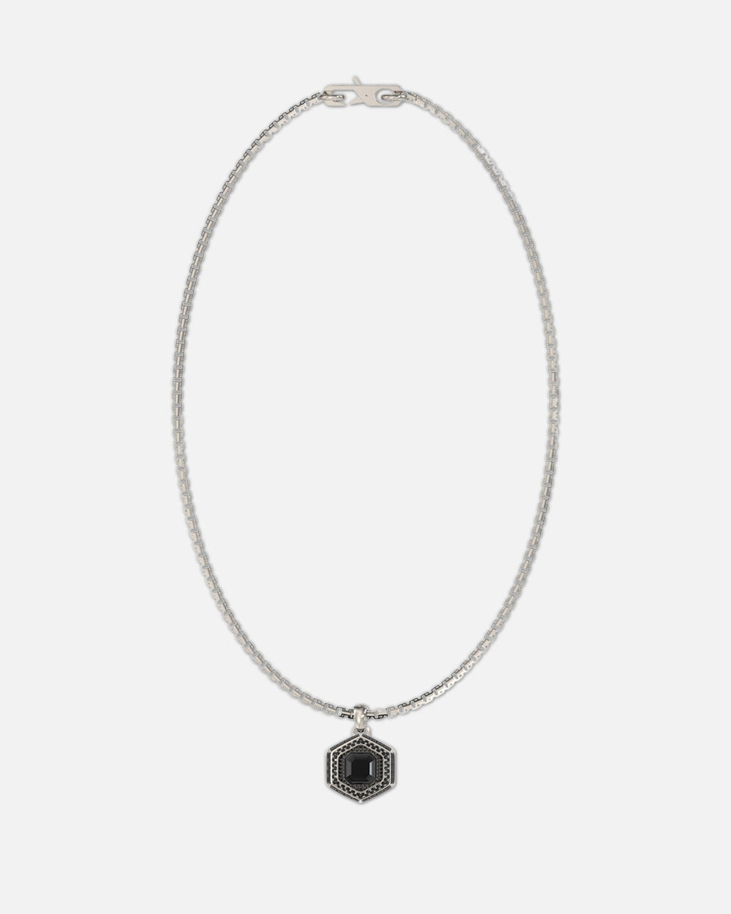 Guess Mainline Lion King Crystal Exagon Necklace Silver
