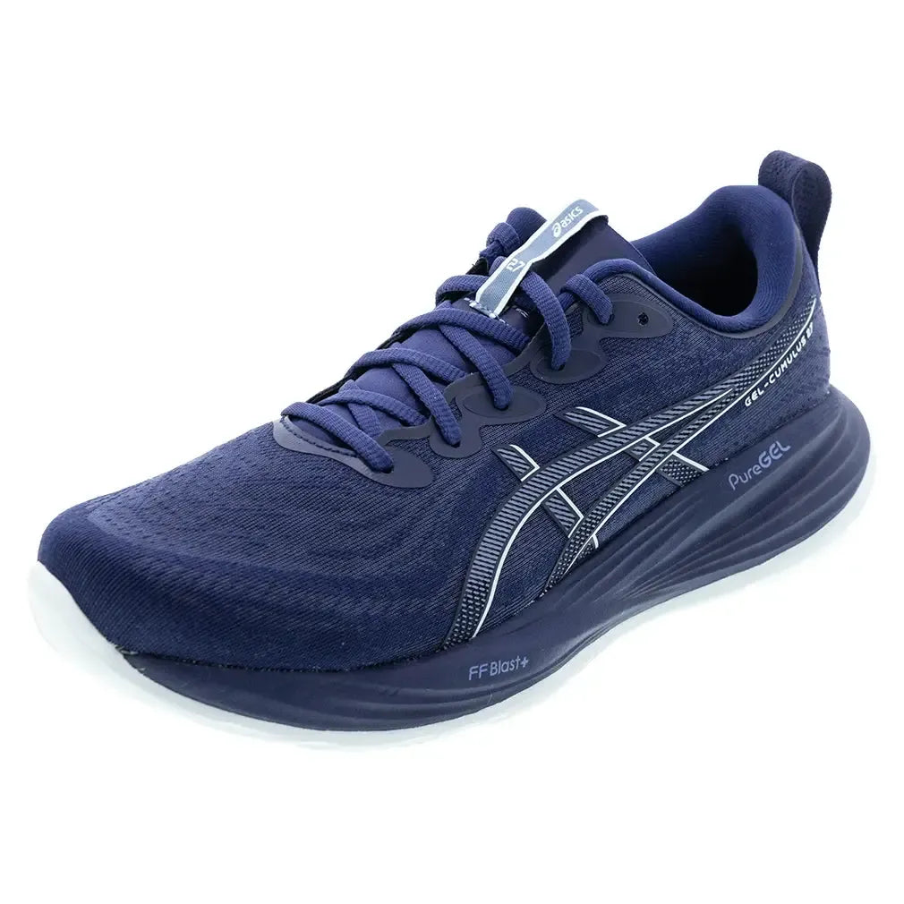 Men's GEL-Cumulus 27 Running Shoes Indigo Blue and Cool Grey-Footwear-Asics-1011B960-401S25_copy-1-[Sku]-Tennis Express