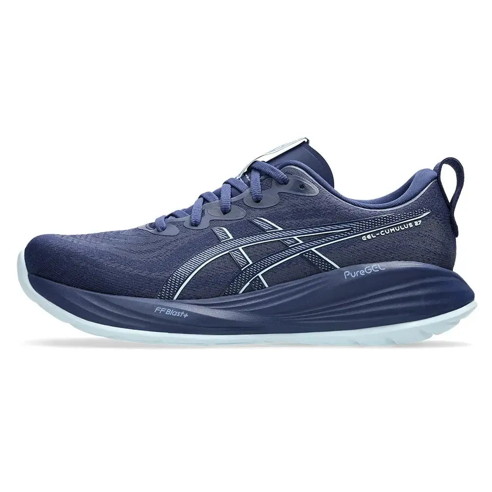Men's GEL-Cumulus 27 Running Shoes Indigo Blue and Cool Grey