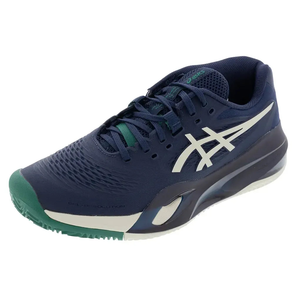 Men's GEL-Resolution X Clay Tennis Shoes Midnight and Cream-Footwear-Asics-1041A485-400F25-Tennis Express