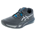 Men's GEL-Resolution X Omnicourt 2E Width Tennis Shoes Steel Grey and Pure Silver-Footwear-Asics-7-STEEL_GREY/PR_SV, [current_file_name-Tennis Express