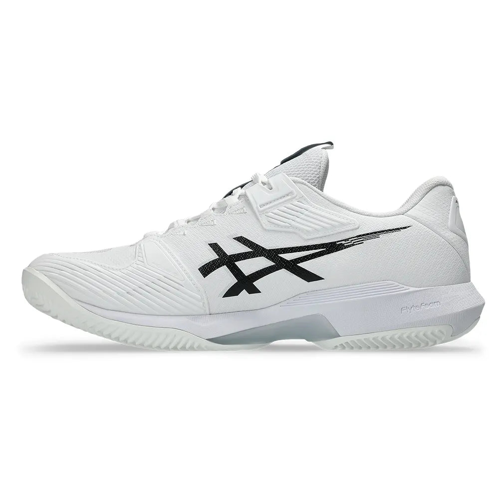 Men's Solution Speed FF 4 Clay Tennis Shoes White and Black