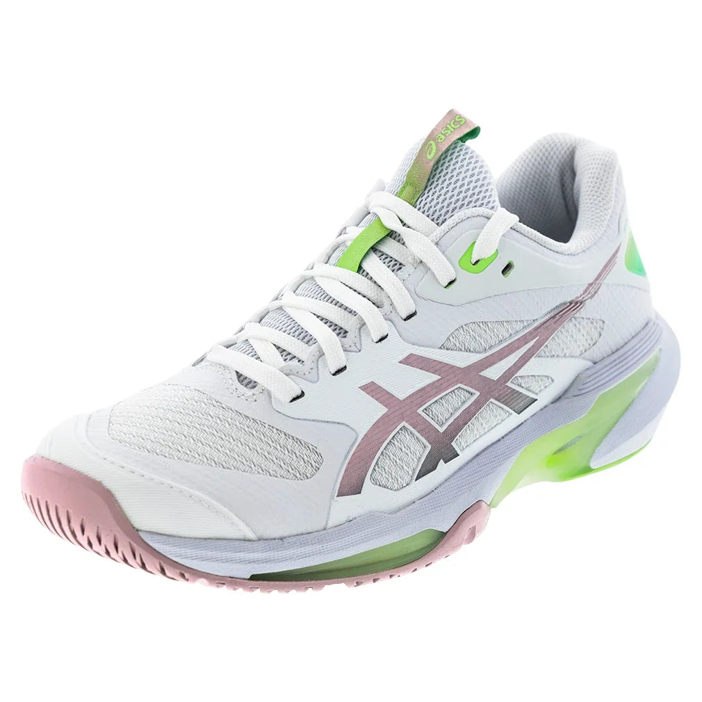 Women's Solution Speed FF 4 Tennis Shoes White and Morganite-Footwear-Asics-5-WHITE/MORGANITE, [current_file_name-Tennis Express