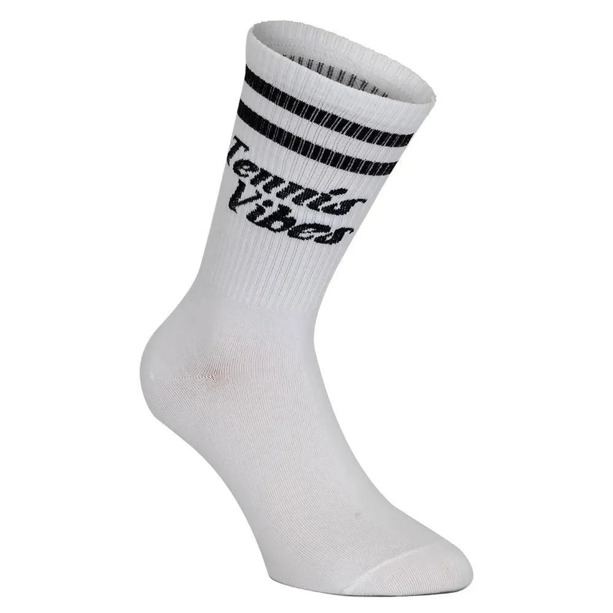 Tennis Vibes Socks White and Black-Socks-Runway Athletics-112656-DEFAULT-L-Tennis Express