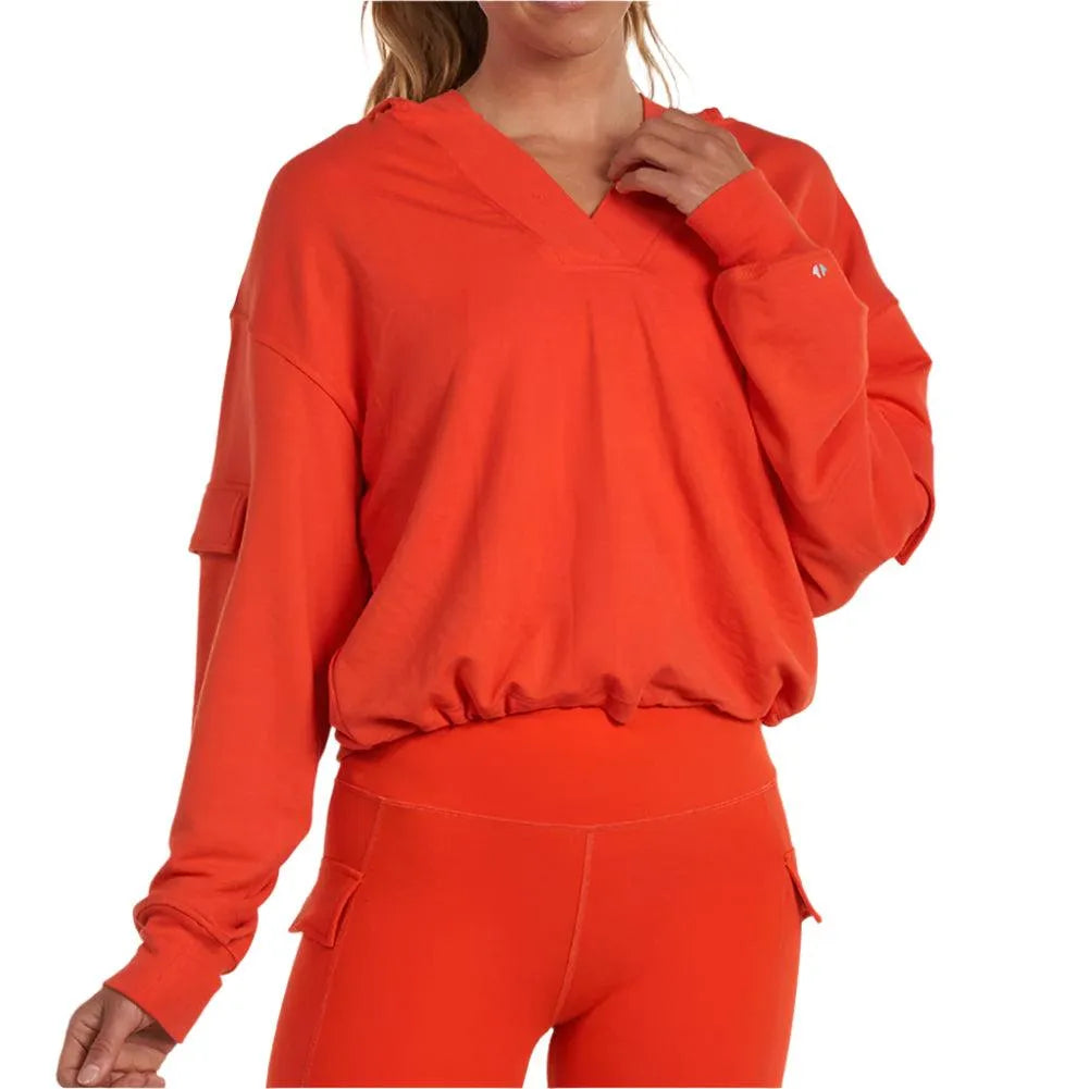 Women's Cargo Pocket Tennis Hoodie Flame-Apparel-Thrive Societe-113641-DEFAULT-L-1-[Sku]-Tennis Express