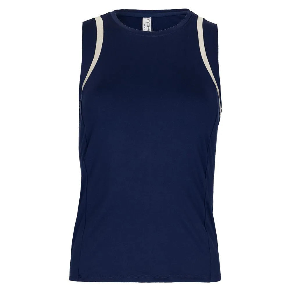 Women's Elle Tennis Tank Ink and Silver Sand-Apparel-Inphorm-113935-DEFAULT-L-1-[Sku]-Tennis Express